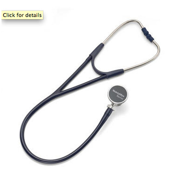Hillrom 5079-327 Harvey Deluxe Double Head Stethoscope, Navy, 28in. (US Only) , each