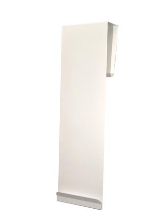 MB-601 Bowman Manufacturing Company, Inc. Door Hanger, Long, Holds Protection Organizers, 22G Quartz Powder Coated Metal, 5 1/2 in. W x 19 in. H x 2 1/2 in. D, (Made in USA)