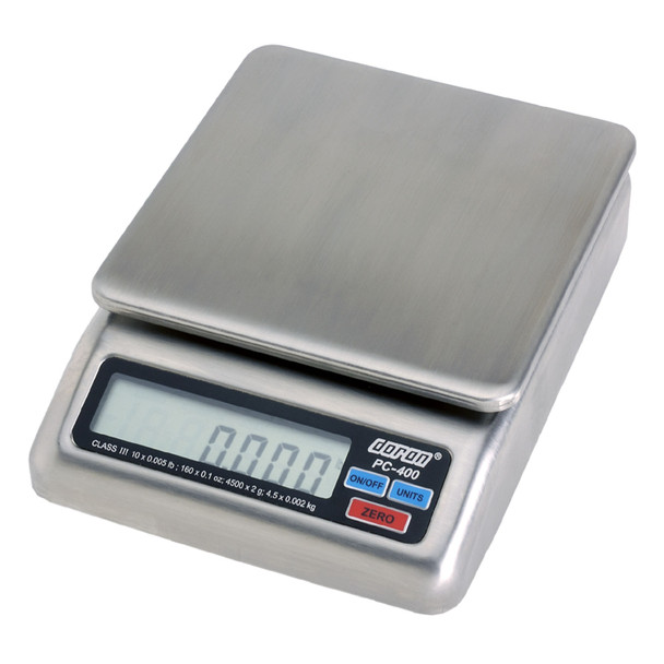 Doran Scales, Inc. PC-400-10 Diaper & Specimen Scale, 10 lbs/ 4500 g, Platform: 6½in. x 6½in. , each