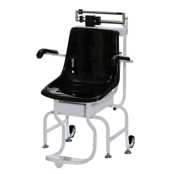 Pelstar LLC/Health o meter Professional Scales 445KL Mechanical Chair Scale, 440 lb/200kg Capacity, ¼ lb/100g Graduation, 15¾in. x 18½in. x 17¼in. Seat Dimensions, Two Wheels, Flip Arm Rest & Foot Rest, 2-Year Warranty (DROP SHIP ONLY) , each