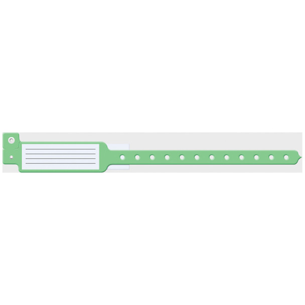 Medical ID Solutions 143C Wristband, Adult/ Pediatric, 10in., Insert Vinyl, Custom Printed, Green, 250/bx , box