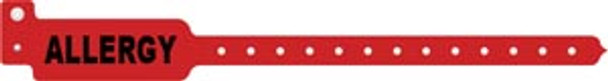 Medical ID Solutions 3104A Wristband, Adult/ Pediatric, Tri-Laminate, Allergy, Red, 500/bx , box