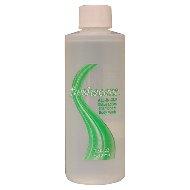 New World Imports WORLD IMPORTS FRESHSCENT™ SSB4 3-in-1 Shampoo/ Shave Gel/ Body Wash, 4 oz, 60/cs (Made in USA) , case