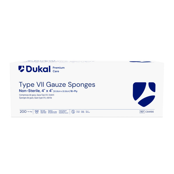 Dukal Corporation CALIBER™ C84166 Gauze Sponge, Type VII, Non-Sterile, 4in. x 4in., 16-Ply, 200/bg, 10 bg/cs , case