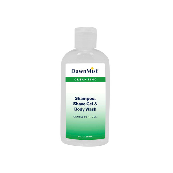 Dukal Corporation SSB04C Shampoo, Shave Gel & Body Wash, 4 oz, Clear Bottle, Dispensing Cap, 60/cs , case