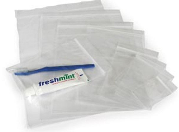 New World Imports ZIP912W Reclosable Clear Bag with White Block, 2 Mil, 9in. x 12in., 100/bg, 10 bg/cs , case