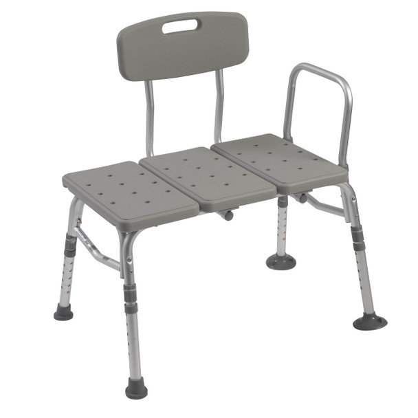 12011kd-1 Drive Medical Plastic Tub Transfer Bench with Adjustable Backrest