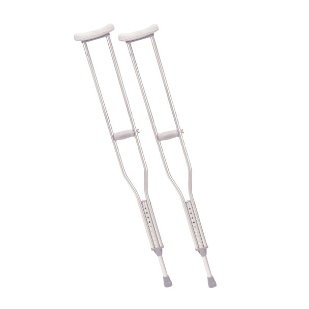 rtl10402 Drive Medical Walking Crutches with Underarm Pad and Handgrip, Tall Adult, 1 Pair