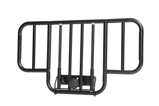 15201bv Drive Medical No Gap Half Length Side Bed Rails with Brown Vein Finish, 1 Pair