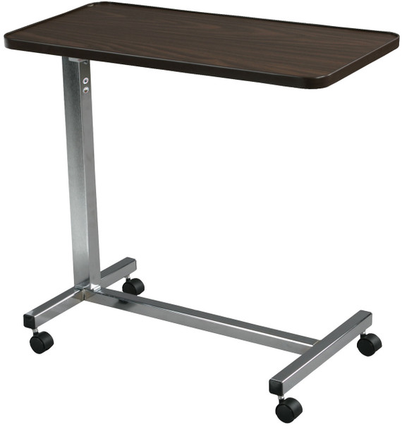 13003 Drive Medical Non Tilt Top Overbed Table, Chrome