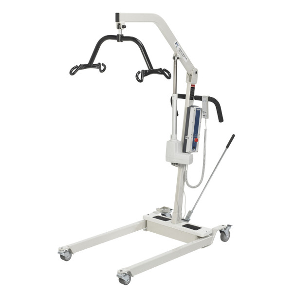 13245 Drive Medical Bariatric Battery Powered Electric Patient Lift with Four Point Cradle and Rechargeable, Removable Battery, with Wall Mount