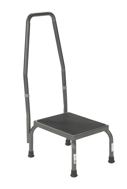 13031-1sv Drive Medical Footstool with Non Skid Rubber Platform and Handrail