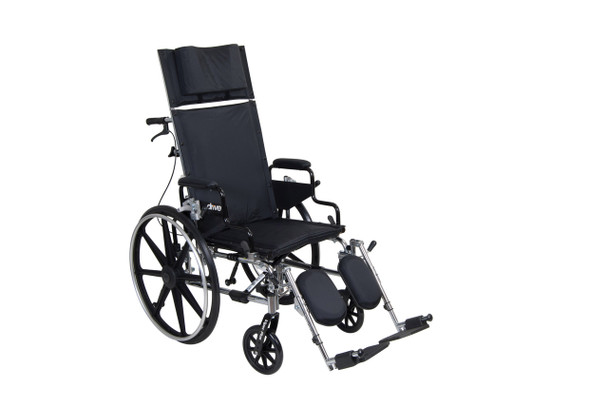 pla416rbdda Drive Medical Viper Plus GT Full Reclining Wheelchair, Detachable Desk Arms, 16" Seat