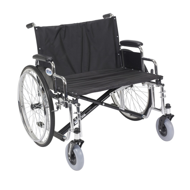 std28ecdda Drive Medical Sentra EC Heavy Duty Extra Wide Wheelchair, Detachable Desk Arms, 28" Seat