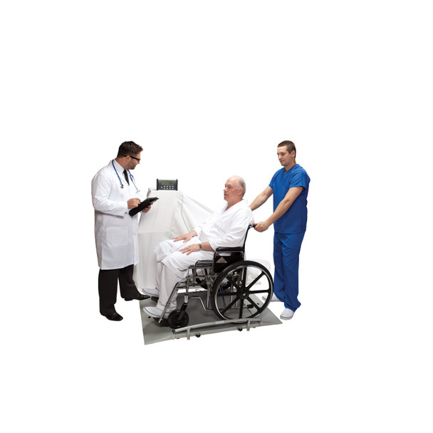 Pelstar LLC/Health o meter Professional Scales 2650KL Digital Wheelchair Dual Ramp Scale, Capacity: 1000 lbs/454 kg, Platform Dimension 31½in. x 31½in., Ramp Size 10in.W x 31¼in.D, (2) Wheels, 120V Adapter (included) or (6) AA Batteries (not included
