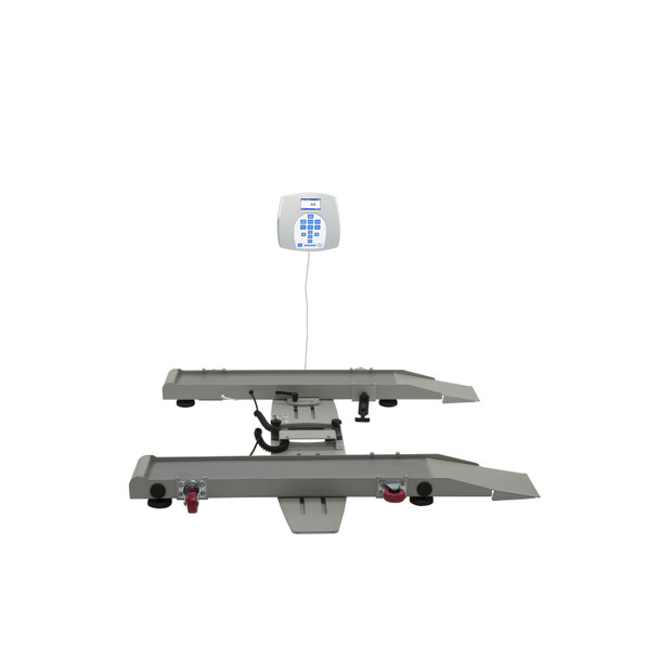 2400KL Pelstar LLC/Health O Meter Professional Scales Digital Portable Ramp Scale, Capacity: 800 lbs/363 kg, Resolution: 0.2 lb/0.1kg,  3/4 in.  LCD Display, Rail Size 6 in. W x 40 in. D, Folds For Easy Portability, Includes Wheels, 120V Adapter (inc