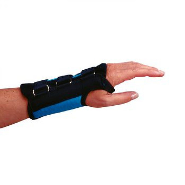 A6083 Patterson Medical Rolyan Teal D-Ring Wrist Braces, Left, Small