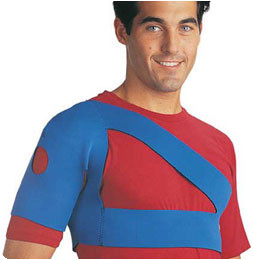 61460501 Patterson Medical Rolyan Neoprene Shoulder Support, Black, Small