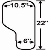 927478 Patterson Medical Pivoting Padded Trimline Half Tray, Left