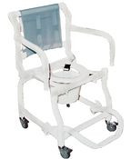 654401 Patterson Medical Shower/Commode Chair, Adult Chair with Swingaway Arms and Pail