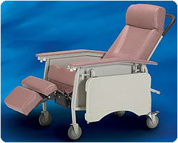 552621B Performance Health Deluxe Three Position Recliner, Blueridge