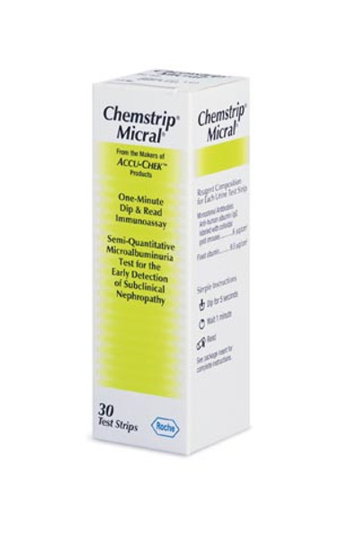 Roche Diagnostics Corp. CHEMSTRIP® 11544039160 Chemstrip Micral®, CLIA Waived, 30/vial (Ships on ice) (Continental US Only) , each