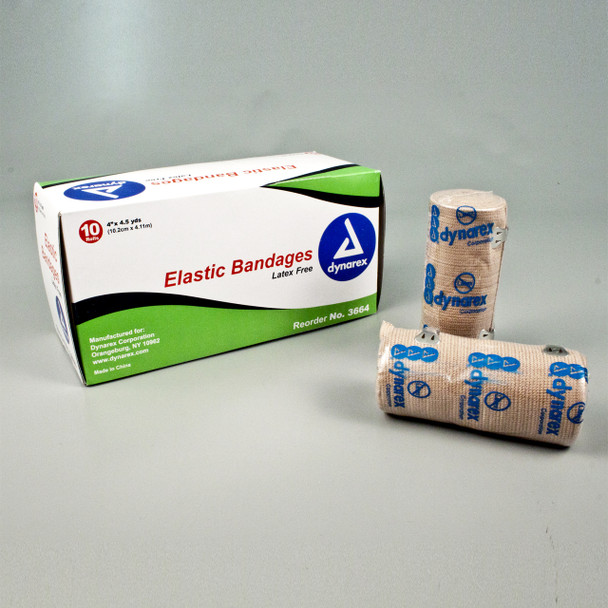 3664 Dynarex Elastic Bandage 4In Latex Free 5/10/CA