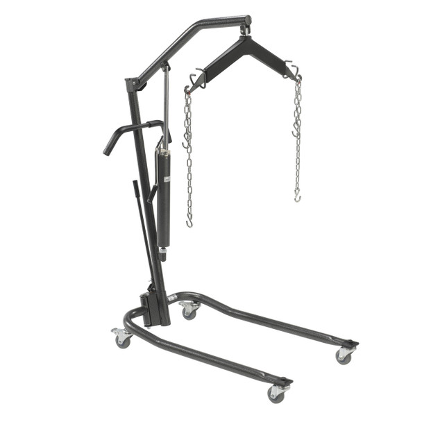 13023svlb Drive Medical Hydraulic Patient Lift with Six Point Cradle, 3" Casters, Silver Vein