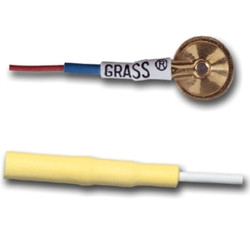 FH-E5SH-48 Natus - Nicolet 10mm Silver, Hand Crafted (yellow) Touchproof, Lightweight Teflon Lead length 48" (about 122cm), 10/BX