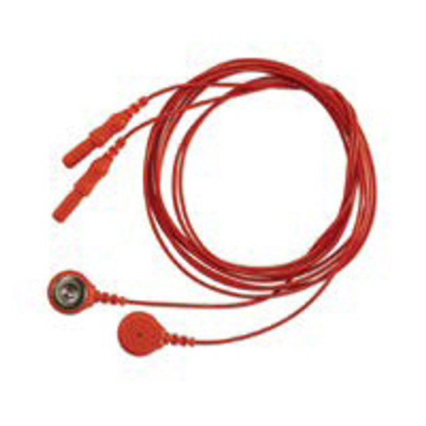1411517 Natus - Nicolet Snap Lead with orange button snap/lead wire/TP connector, 39"(1m) lead wire length, 2/pkg