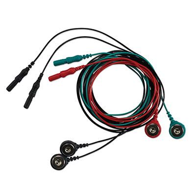 1411541 Natus - Nicolet Snap Lead with red button snap/lead wire/TP connectors, 24"(0.6m) lead wire length, 1/pkg