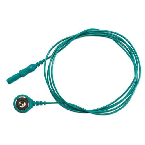 1411548 Natus - Nicolet Snap Lead with green button snap/lead wire/TP connectors, 24"(0.6m) lead wire length, 1/pkg