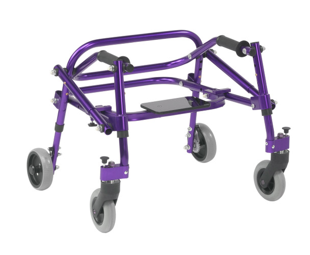 ka1200s-2gwp Inspired by Drive Nimbo 2G Lightweight Posterior Walker with Seat Extra Small Wizard Purple