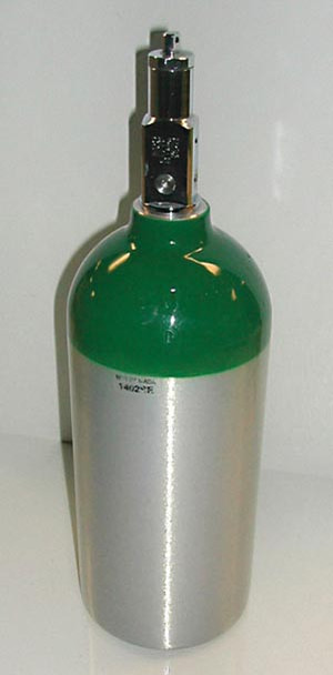 MADA Medical Products, Inc. 1402SE M9 (249 liters) Oxygen Cylinder, CGA-870 Post Valve, No On/ Off Lever, No Pressure Gauge (Surcharge May Apply) , each