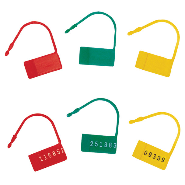 Omnimed, Inc. BEAM® 484107-Y Safety Control Seals & Numbers, Yellow, 100/pkg , package