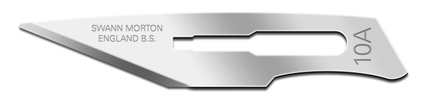 Cincinnati Surgical Company 01SM10A Blade, Swann Morton, Stainless Steel, Size 10a, Sterile, 100/bx