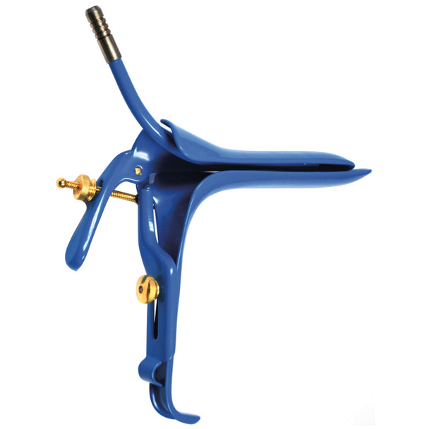 BR Surgical, LLC BR71-11503 Graves Wide View Speculum with Smoke Extractor, Large, 40mm Opening, Insulated Blue Coating For Electrosurgical, 1 3/8\in. x 4½\in. , each