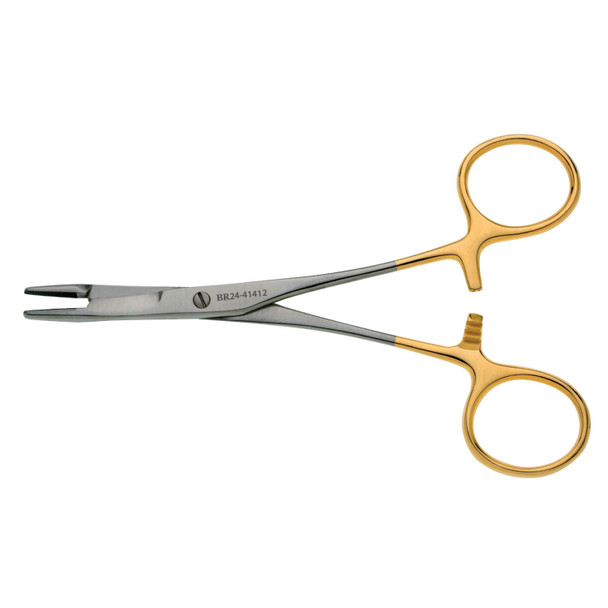 BR Surgical, LLC BR24-41412 Olsen-Hegar, Needle Holder with Suture Scissor, Straight, Serrated, 4¾\in. TC , each