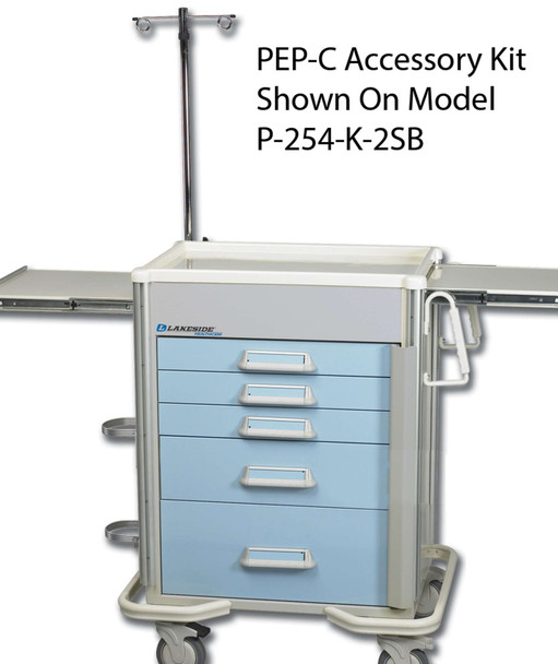 PEP-C Lakeside Mfg. Accessory Package Includes: LIV-1 - IV Pole, PCB-1 - Cardiac Board, LOB-1 - Oxygen Tank Brackets, LPS-1 - Plastic Seals 100/pk