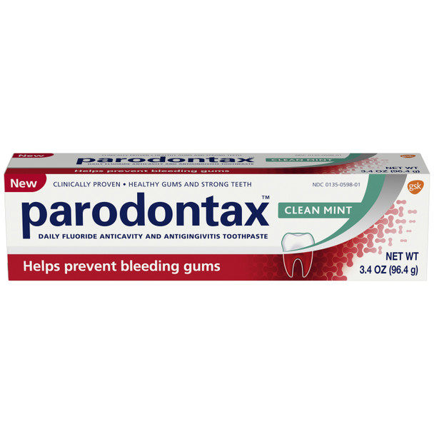 Haleon US Services Inc. PARODONTAX™ 38470 Parodontax™ Clean Mint Toothpaste, 3.4 oz. tube, 6/pkg, 2 pkg/cs (Item is Non-Returnable) , case