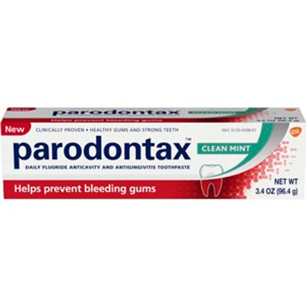 Haleon US Services Inc. PARODONTAX™ 38470 Parodontax™ Clean Mint Toothpaste, 3.4 oz. tube, 6/pkg, 2 pkg/cs (12 tubes total) (Available for sale in US only) GSK# 38470 (Products cannot be sold on Amazon.com or any other third Party sites.) , case
