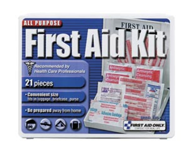 First Aid Only/Acme United Corporation FAO-106 Travel First Aid Kit, 17 Piece, Plastic Case (DROP SHIP ONLY - $150 Minimum Order) , each