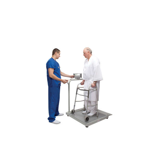 Pelstar LLC/Health o meter Professional Scales 2500KL Digital Wheelchair Ramp Scale, Capacity: 1000 lbs/454 kg, Resolution: 0.2 lb/0.1kg, Platform Dimension: 29¼in.W x 28¼in.D, Ramp Size: 28¼in.W x 9 7/8in.D (secondary ramp optional - B2500RAMP), (2)