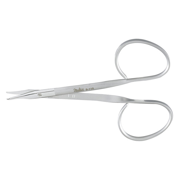 Integra Miltex 9-115 Reeh Stitch Scissors, Sharp Pointed Tips, Small Hook On 1 Blade, Ribbon Style Handles, 3¾in. , each