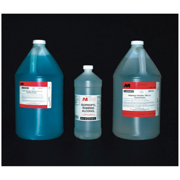 Medical Chemical Corp. 105B-1GL-BT 70% ASO Alcohol (Rubbing Alcohol), Blue Tint, 128 oz Bottle , each