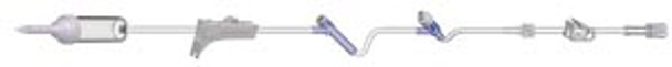 158305 Amsino International, Inc. IV Admin Set, 15 Drops Per mL, 89 in. Length, 16 mL Priming Volume, Non-Vented, Roller Clamp, 1 Pre-Pierced Y Site,1 AMSafe Needle-Free Y Site with Pre-Attached Extension Set, Roberts Clamp, Rotating Male Luer Lock,