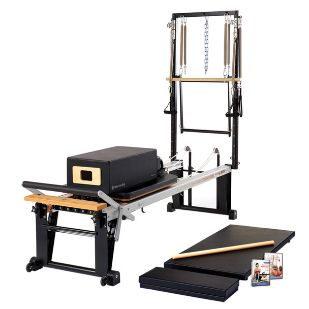 Merrithew REHAB V2 MAX PLUS™ ST-01085 V2 Max Plus™ Rehab Reformer Bundle Includes 1 ea: V2 Max Plus Rehab Reformer, Mat Converter, Padded Platform Extender, Reformer Box, Maple Roll-Up Pole, Essential Reformer 2nd Ed DVD, V2 Max Plus Programming DVD 