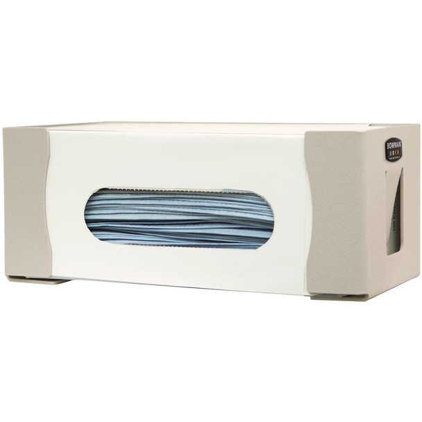 PD300-0212 Bowman Manufacturing Company, Inc. Protection Dispenser, Universal Boxed, (Shoe Cover, Cap, Other), Holds a Variety of Boxed Sizes, Three-Way Keyholes for Vertical or Horizontal Wall Mounting
