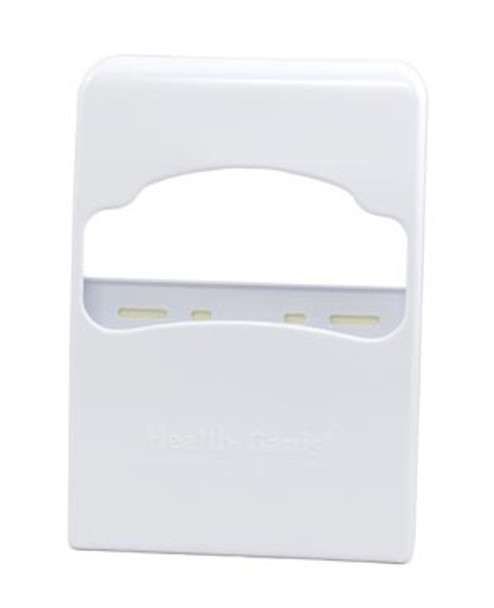 HG-2 Hospeco Accessories:  QTRfold Toilet Seat Cover Dispenser, White, Plastic, Wall Mounted