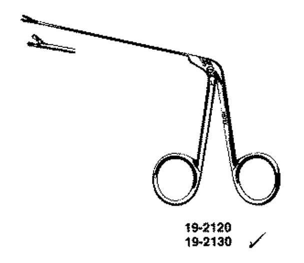 Integra Miltex 19-2120 Ear Forceps, 3in. Shaft, Oval Cup, Jaws 1mm Wide , each